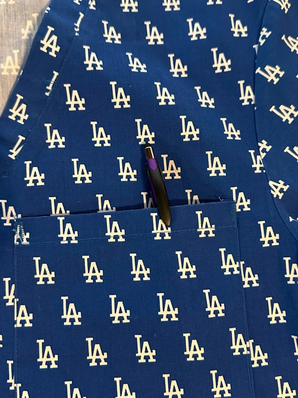 Los Ángeles Dodgers Baseball Medical Scrub Small